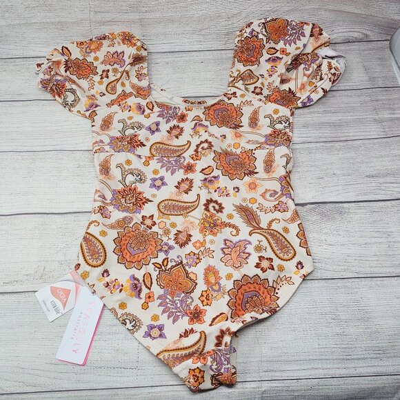 NWT Seafolly Girls Standard Twist Front Soft Cup Boyleg One Piece Swimsuit 14(Au - Picture 2 of 6